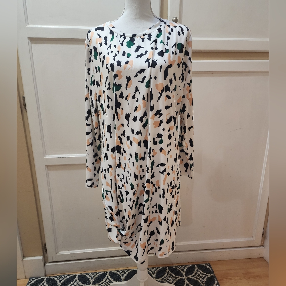 SHEIN's Emery Rose Women's Print Twist Hem Dress NWOT - Picture 5 of 12